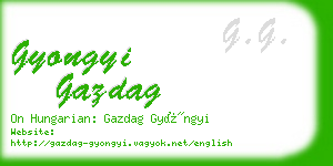 gyongyi gazdag business card